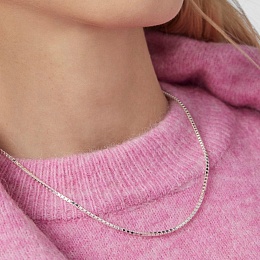 SILVER CHOKER 75 x 45CM CHAIN