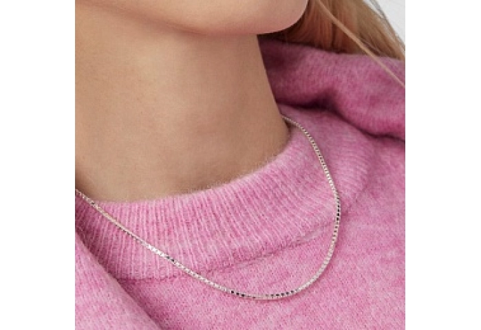 SILVER CHOKER 75 x 45CM CHAIN