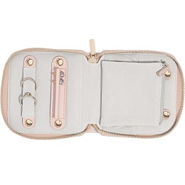 Blush Pink Compact Jewellery Roll