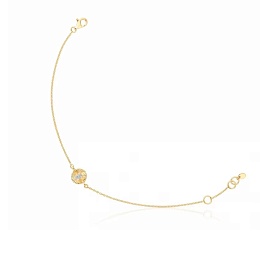 18KT GOLD BRACELET 0.01CT H/SI DIAMOND