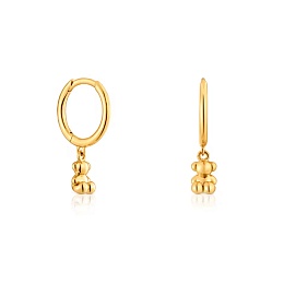 18KT HOOP EARRING RING BEAR 5MM