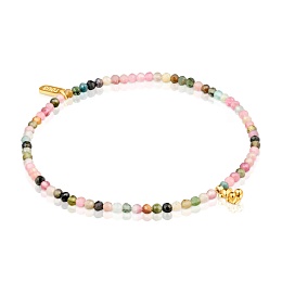 SILVER GOLD PLATED BRACELET MULTI GEMS