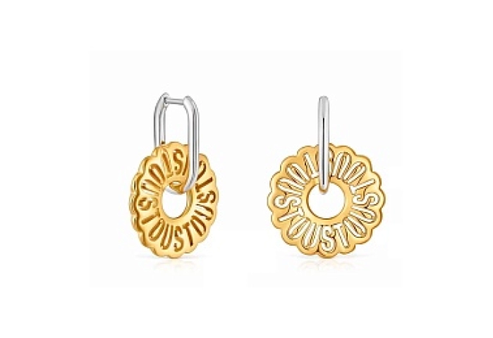 SILVER GOLD PLATED HOOP EARRING 20MM BIC