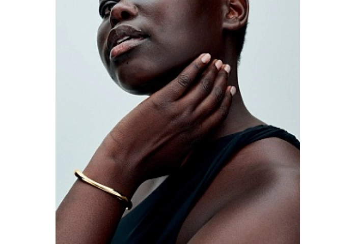 14k Gold-plated open bangle