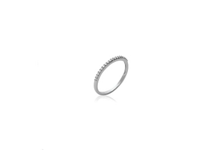 RINGPLATEDSILVERCZ 925 RHODIUM