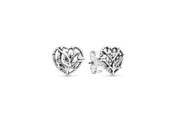 Tree of love silver stud earrings