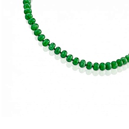 CHOKER GREEN QUARTZITE SILVER GOLDPLATED