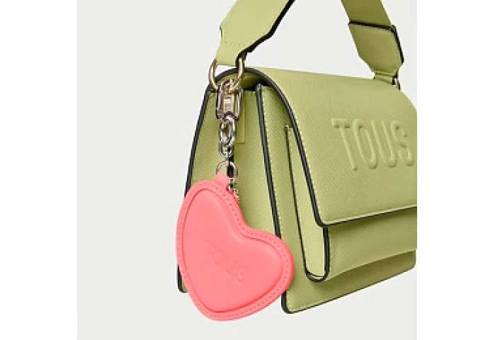 LAT.POLIMET.ZN.PU,KEYCHAIN M MOTIF CORAL