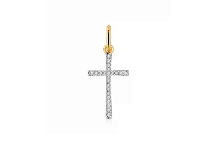 18KT GOLD PENDANT 0.06CT GH/SI