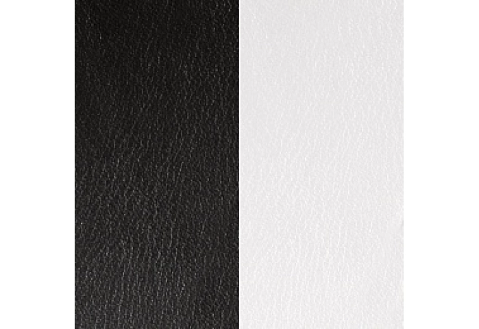 40 MM BLACK/ WHITE LEATHER BAND