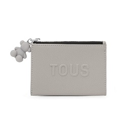 PU.COT,COINPURSE-CARD LARUE NEW GREY