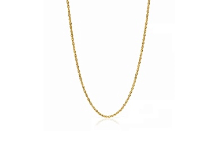 SILVER GOLDPLATED CHOKER CORD SHAPE 50CM