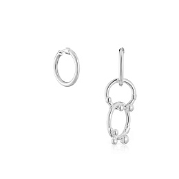 SILVER HOOP EARRINGS 3 DIFFERENT RINGS