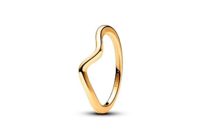 Wave 14k gold-plated ring