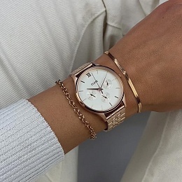 Minuit Multifunction Watch Steel, Rose Gold colour