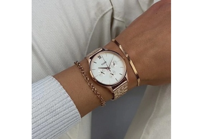 Minuit Multifunction Watch Steel, Rose Gold colour