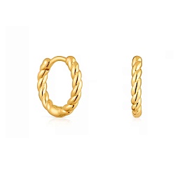 SILVER GOLD PLATED HOOP EARRINGS 10MM