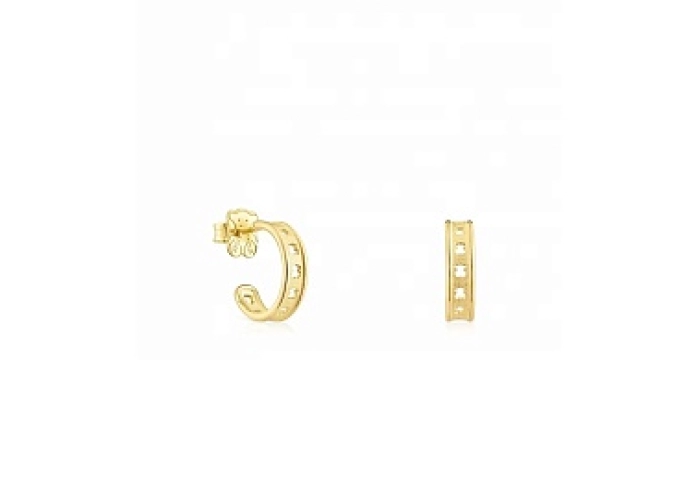 SILVER GOLD PLATED EARRINGS 11MM