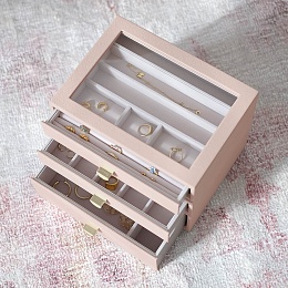 Blush Classic Jewellery Box (with drawers)