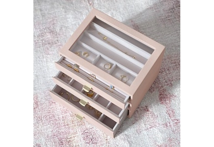 Blush Classic Jewellery Box (with drawers)