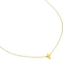 18KT GOLD PENDANT 6MM CHAIN 45CM