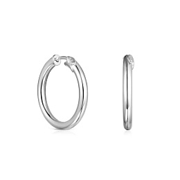 SILVER HOOP EARRINGS 3MM 25MM