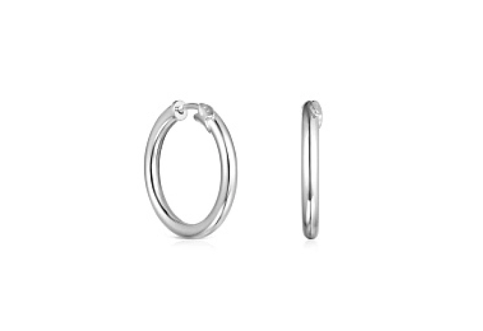 SILVER HOOP EARRINGS 3MM 25MM