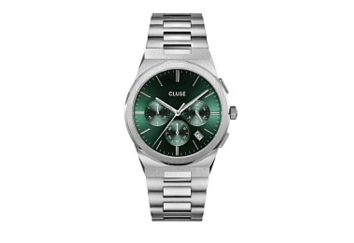 Vigoureux Chrono Steel, Green, Silver Colour