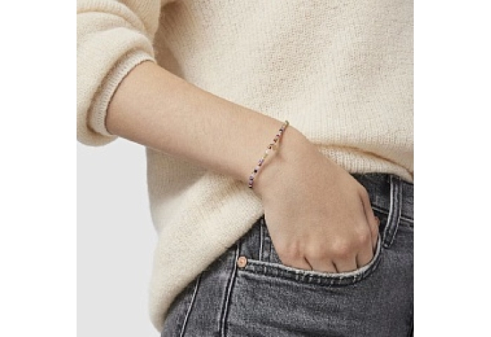 18KT GOLD BRACELET ZIRCONIA