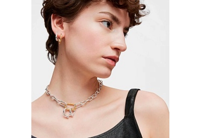 SILVER CHOKER OVAL XXL