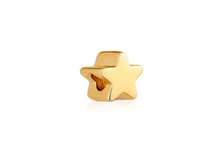 SILVER GOLD PLATED PENDANT STAR 7MM