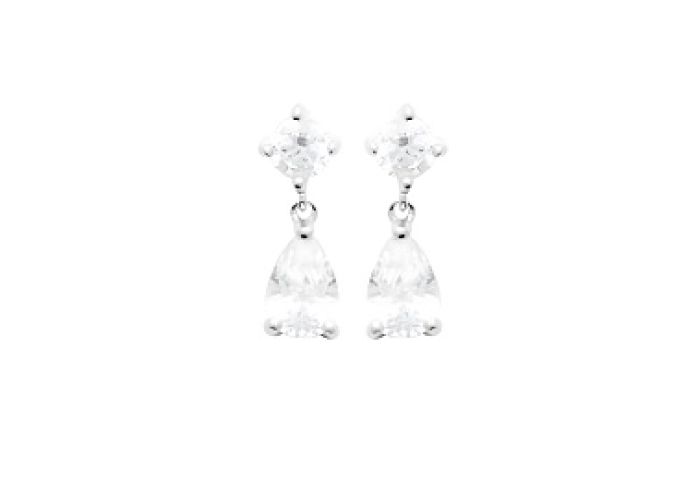 EARRINGSRHODIUM PLATEDSILVER CZ925