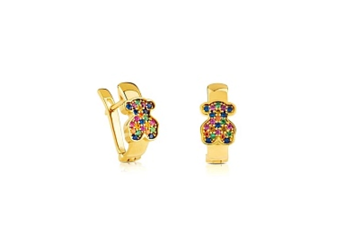 SILVER G.PLATED EARRINGS LABORATORY GEMS