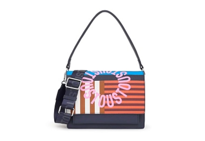 PVC.PU.COT,HANDBAG M AUDREE T HANNA NAVY