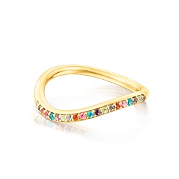 SILVER GOLD PLATED RING GEMSTONES N14