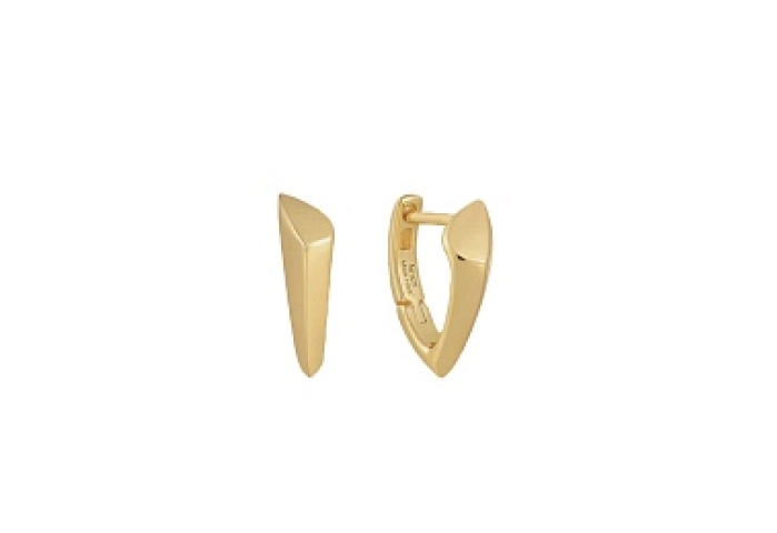Gold Arrow Huggie Hoop Earrings