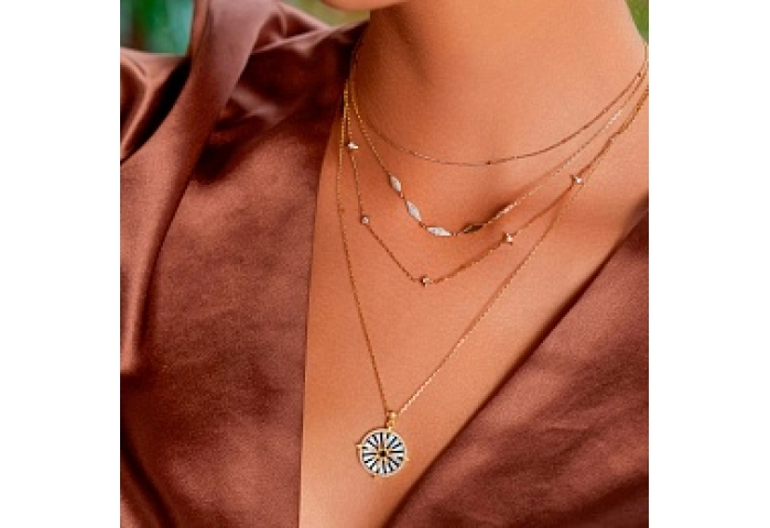 Gold Stars Station Necklace