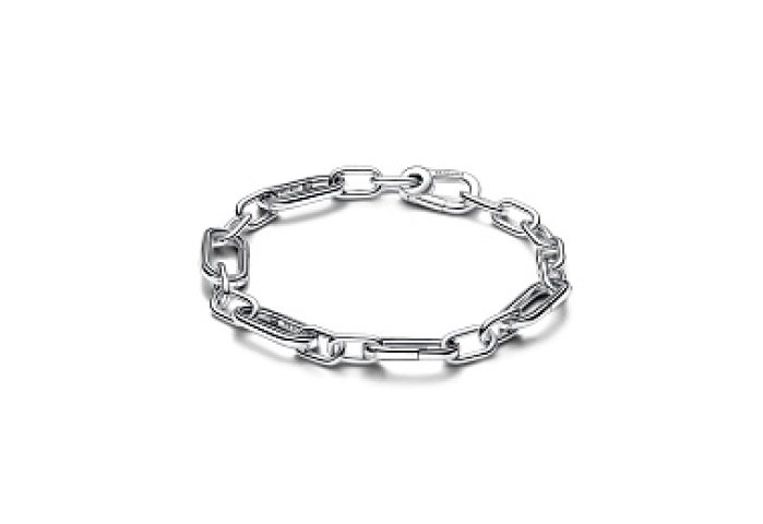 Sterling silver link bracelet with 5 openable link