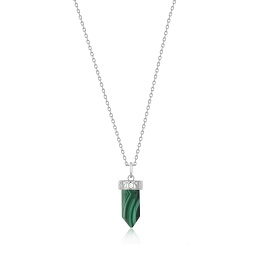 Malachite Point Pendant Necklace