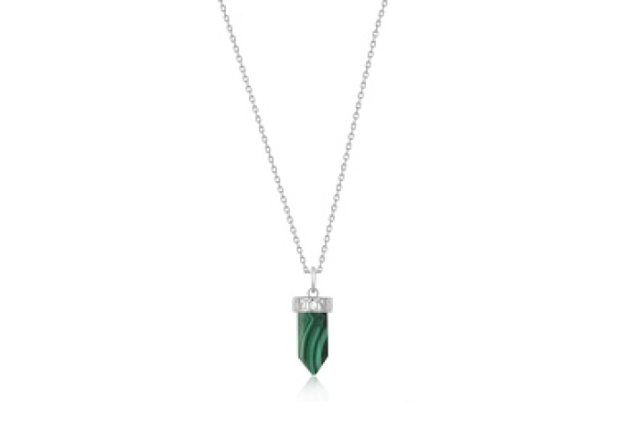 Malachite Point Pendant Necklace