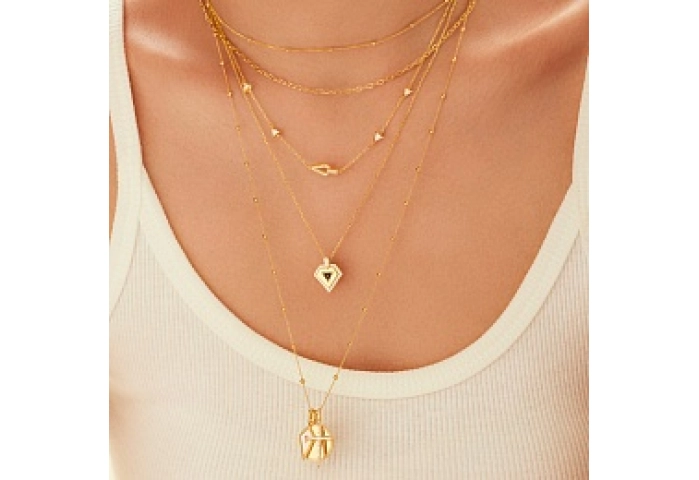 Gold Orb Chain Necklace