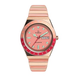 Q Dolce Vita Rose Gold-tone Case Green Dial Rose Gold-tone Expansion Band with Perfect Fit