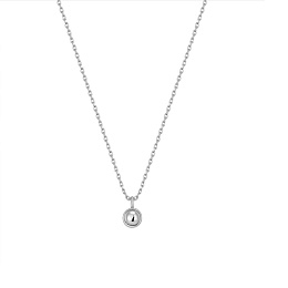 Silver Orb Drop Pendant Necklace 