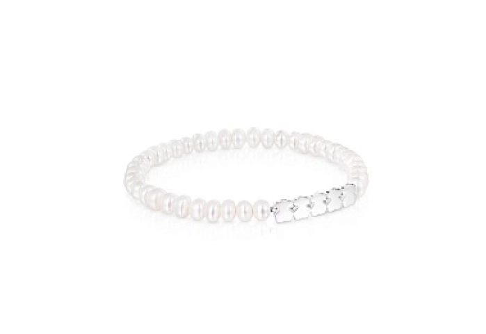 SILVER BRACELET 5MM CULT.PEARL