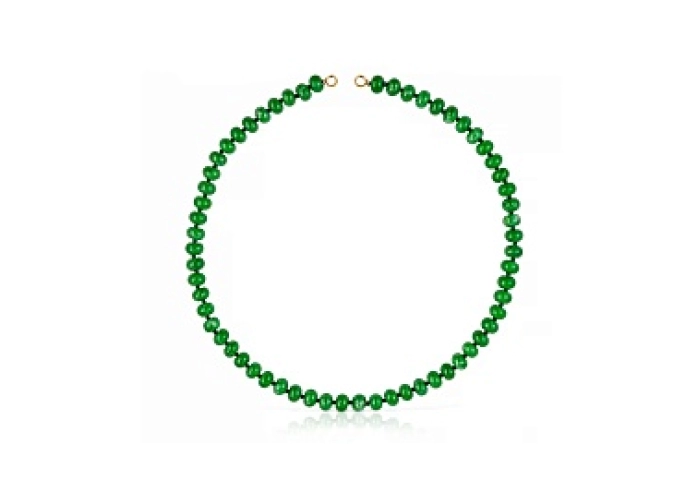CHOKER GREEN QUARTZITE SILVER GOLDPLATED