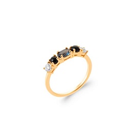 RINGGENUINE18 KTSTONEGOLD PLATED CZ