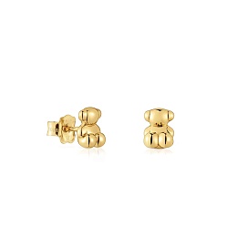 18 KT GOLD EARRINGS BEAR 8MM