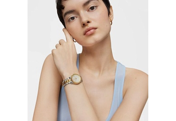WATCH STAINLESS STEEL IP GOLD BRACELET
