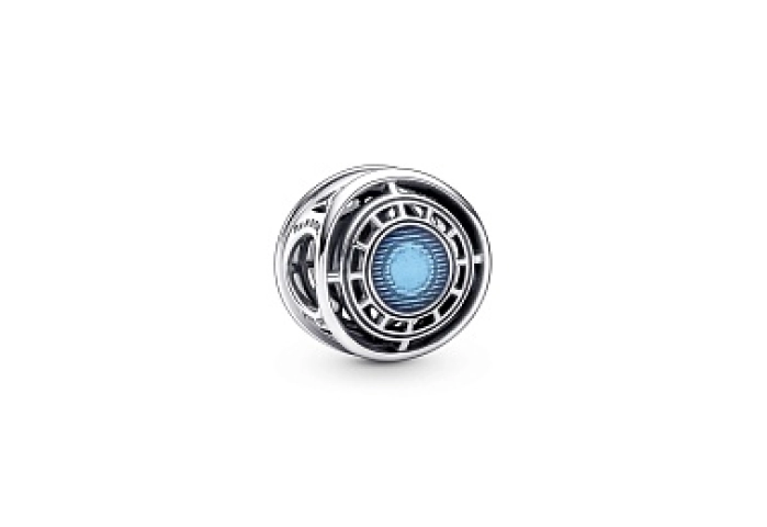 Marvel Arc Reactor sterling silver charm with blue