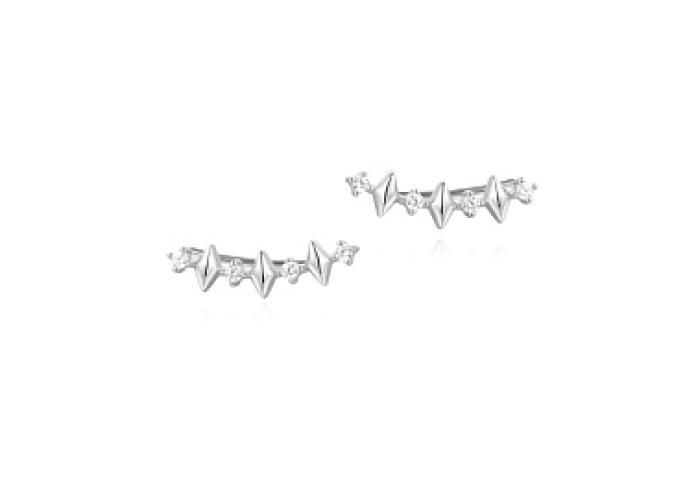 Silver Multi Sparkle Climber Studs